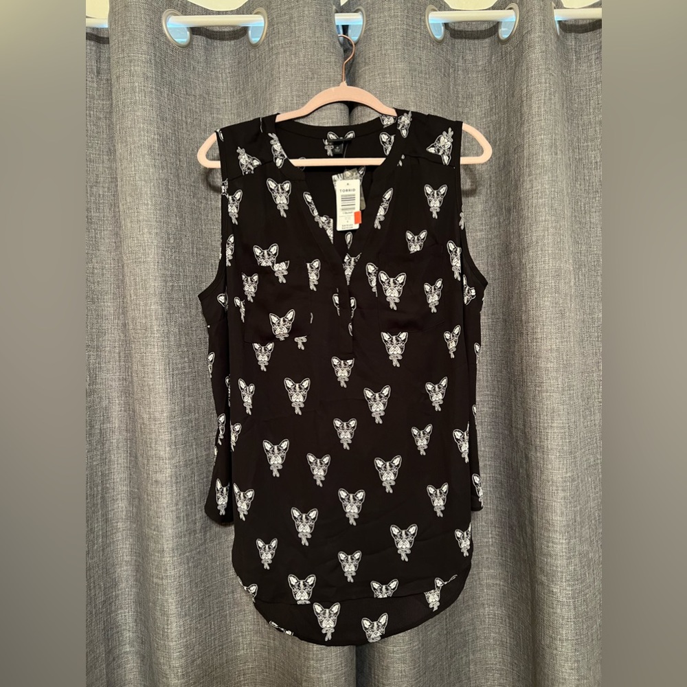 Torrid new French Bulldog Harper shirt size 1